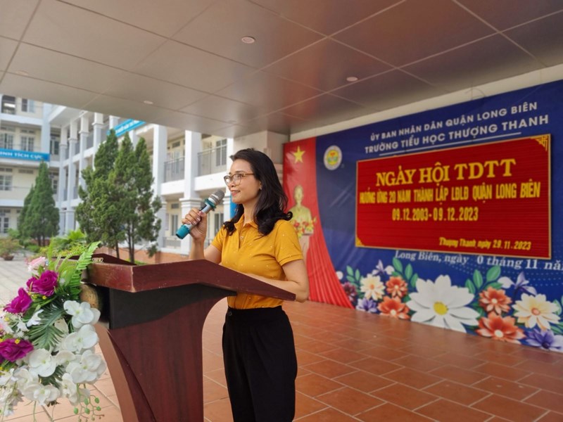 Công đoàn trường TH Thượng Thanh thi đấu TDTT kỉ niệm 20 năm thành lập LĐLĐ quận Long Biên