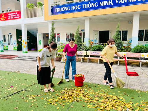 Trường Tiểu học Vũ Xuân Thiều tích cực hưởng ứng phong trào “Hành động vì nhà trường xanh – sạch – đẹp – văn minh - hạnh phúc” năm 2023