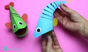 Video hướng dẫn trẻ làm con cá bằng giấy màu