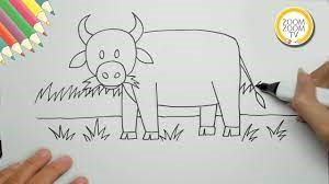 Hướng dẫn cách vẽ con Trâu dễ thương - How to draw cute buffalo | Zoom Zoom TV