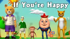 If You re Happy and You Know it Clap Your Hands Song - 3D Animation Rhymes for Children