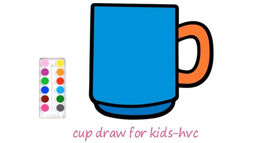 vẽ cái cốc | tô màu cái cốc cùng bạn bút chì | học và chơi