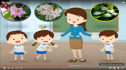 Video bài giảng - thơ   Hoa nở  - nhà trẻ