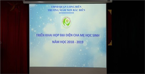 Trường mầm non Bắc Biên tổ chức họp ban đại diện phụ huynh đầu năm 2018-2019