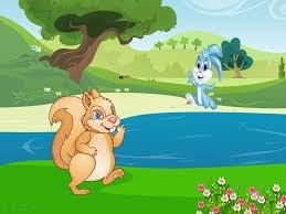 Truyện : Sóc và thỏ đi tắm nắng