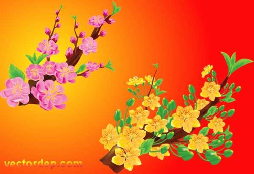 Bài thơ :   Hoa đào hoa mai 