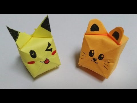 Bé Cùng Gấp Pikachu Bằng Giấy Nào !