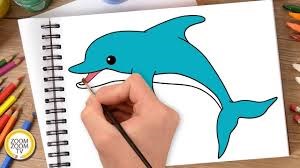Hướng dẫn cách vẽ con cá heo - Tô màu con cá heo