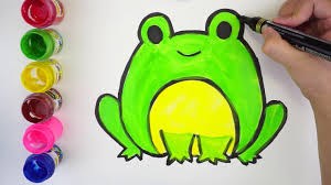 Hướng dẫn cách vẽ  con ếch - Tô màu con ếch