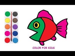 Hướng dẫn bé cách vẽ và tô màu con cá