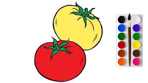 Hướng dẫn bé cách vẽ và tô màu quả cà chua