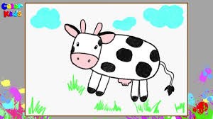 Dạy bé vẽ con bò sữa