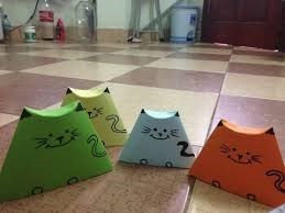 Đồ chơi trẻ em : Cách gấp mũ mèo bằng giấy