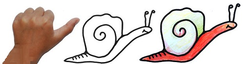 Cùng bé sáng tạo:Vẽ con ốc sên