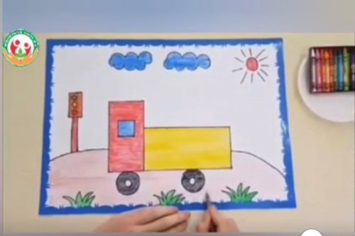 Hoạt động tạo hình: Vẽ ô tô tải - Khối Mẫu giáo bé