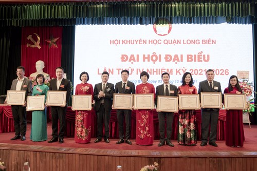 Hội khuyến học quận Long Biên tổ chức thành công  Đại Hội đại biểu lần thứ IV, nhiệm kỳ 2021-2026