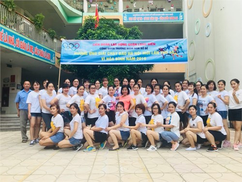 Công đoàn Trường mầm non Bồ Đề tổ chức Giải chạy Báo Hà Nội mới lần thứ 46 vì hòa bình