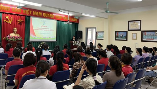 Trường mầm non Chim Én tổ chức Hội nghị tổng kết năm học 2021-2022 và triển khai nhiệm vụ năm học 2022-2023.