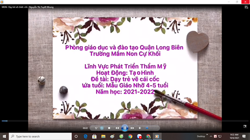 Vi deo dạy trẻ vẽ cái cốc- Nguyễn Thị Tuyết Nhung