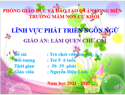 Video ôn chữ cái p, p, g, y - Nguyễn Diệu Linh