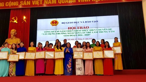 Trường Mầm non Đô Thị Sài Đồng vinh dự được Bộ GD&ĐT tặng Bằng khen đơn vị có thành tích xuất sắc trong tổ chức chuyên đề “Xây dựng trường Mầm non lấy trẻ làm trung tâm” giai đoạn 2016-2020.