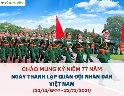 Chào mừng kỷ niệm 77 năm ngày thành lập quân đội nhân dân Việt Nam  (22/12/1944 – 22/12/2021)