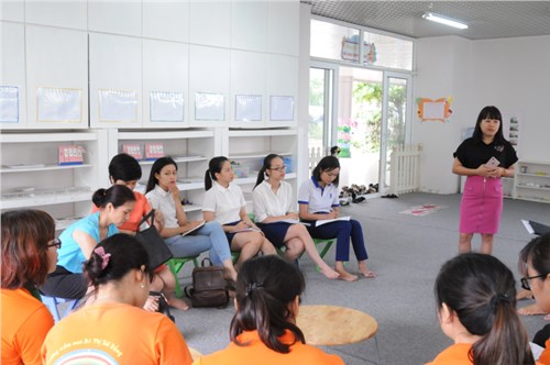 Nhà trường phối hợp với công ty VietEdutech triền khai kế hoạch phát triển Tiếng Anh cho trẻ