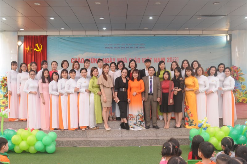 Trường mầm non Đô thị Sài Đồng long trọng tổ chức lễ kỷ niệm chào mừng ngày nhà giáo Việt Nam 20/11 năm học 2018-2019