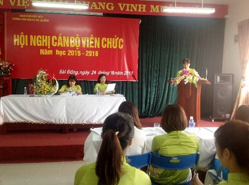 Hội nghị Công nhân viên chức trường Mầm non Đô thị Sài Đồng đã thành công tốt đẹp