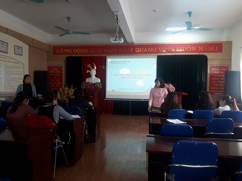Trường Mầm non Đô thị Việt Hưng tổ chức buổi phát huy sáng kiến kinh nghiệm loại A cấp quận.