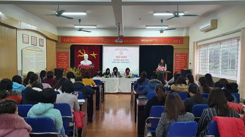 Trường mầm non Đô thị Việt Hưng tổ chức Hội nghị sơ kết học kì I năm học 2020 - 2021