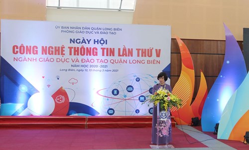Trường mầm non Đô thị Việt Hưng tham dự ngày hội Công nghệ thông tin cấp Quận lần thứ V