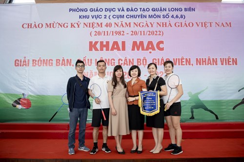 Trường mầm non Đô Thị Việt Hưng tham gia giải cầu lông, bóng bàn của ngành GD&ĐT quận Long Biên năm học 2022-2023