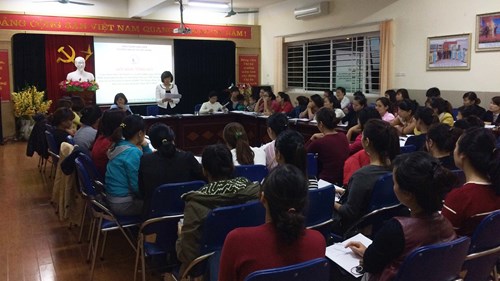 Trường Mầm non Đô thị Việt Hưng tổ chức đánh giá chuẩn nghề nghiệp Giáo viên mầm non học kì I năm học 2016 - 2017