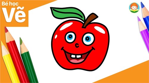 Dạy bé học vẽ quả táo vui vẻ