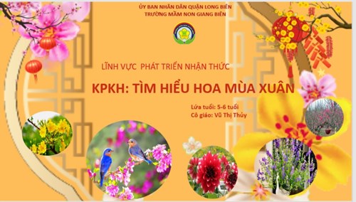 KPKH: Tìm hiểu hoa mùa xuân - Lứa tuổi MGL - MN Giang Biên