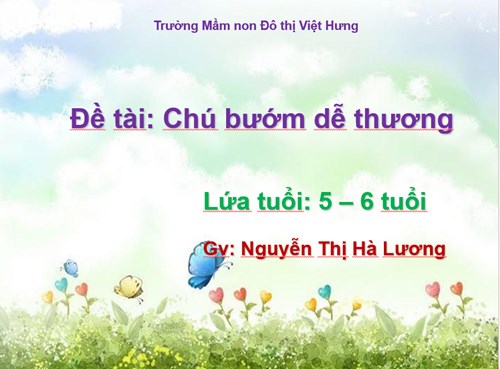 Nguyễn THị Hà Lương - Khám phá: CHú bướm dễ thương
