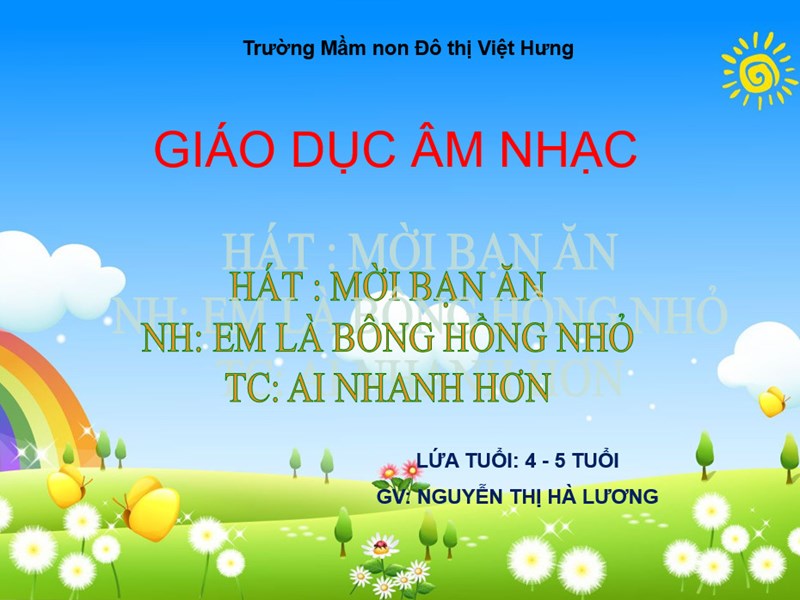 Nguyễn Thị Hà Lương - Âm nhạc: Hát Mời bạn ăn