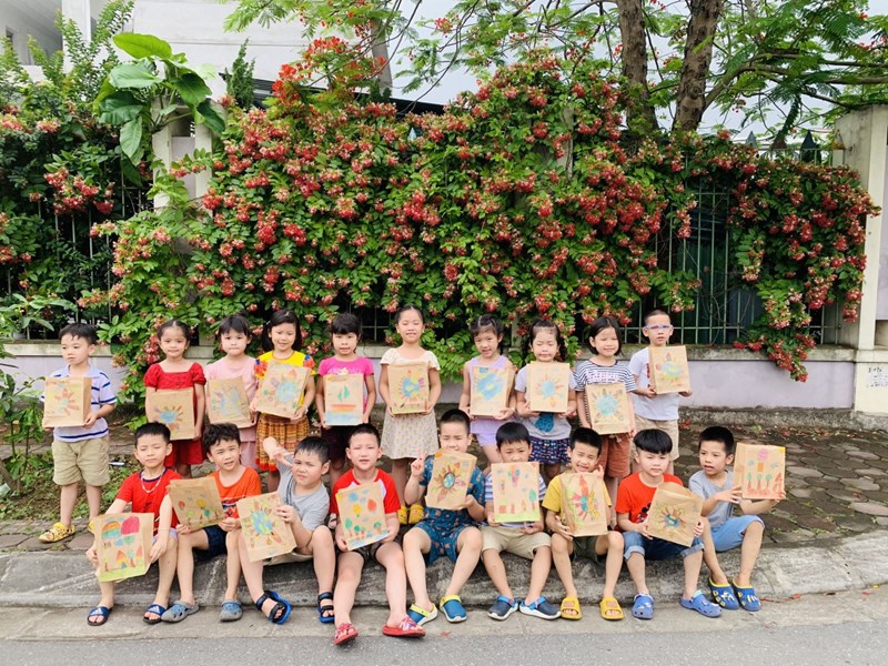 Dự án   bảo vệ môi trường xanh  của các bạn nhỏ khối mẫu giáo lớn, Trường mầm non Đô Thị Việt Hưng