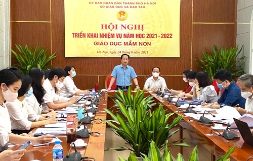 Sở GDĐT Hà Nội tổ chức Hội nghị triển khai nhiệm vụ năm học 2021 - 2022 cấp Mầm non