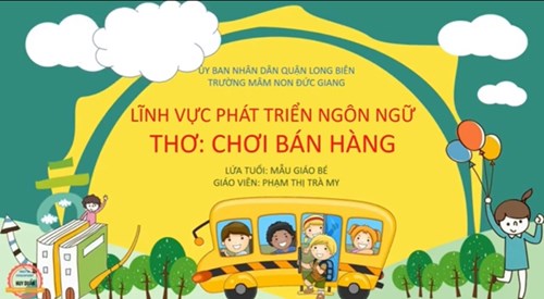 LQVH: Thơ  Chơi bán hàng  - tác giả Nguyễn Văn Thắng