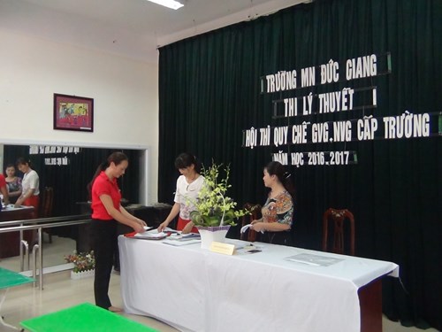 Ngày 25/10/2015, trường mầm non Đức Giang tổ chức hội thi  Quy Chế 