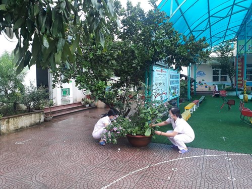 Chăm sóc vườn  cây tại cơ sở 2