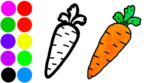 Tô vẽ củ cà rốt