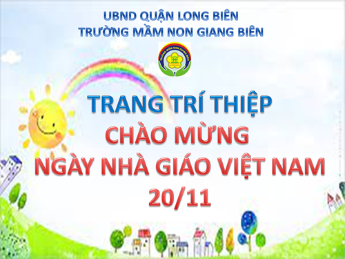 Cùng các bạn nhỏ lớp MGB C3 trang trí thiệp tặng cô Chào mừng ngày Nhà giáo Việt Nam 20/11