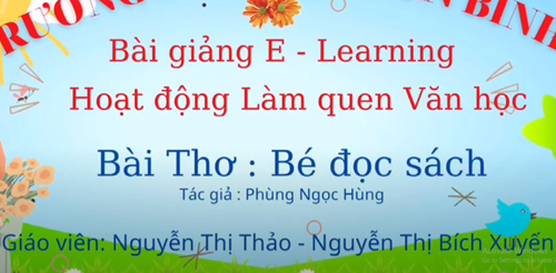 Thơ: Bé đọc sách - GV: Phạm Thanh Huệ
