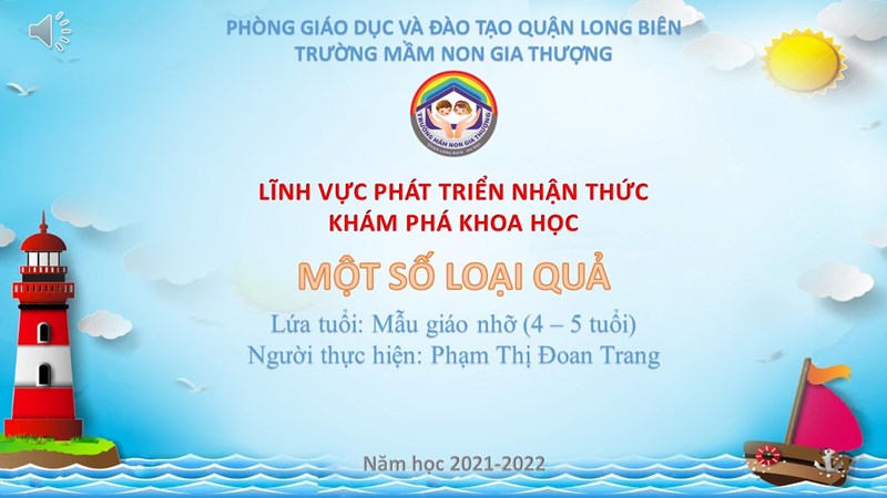 BGE_KPKH: Một số loại quả_GV: Phạm Thị Đoan Trang