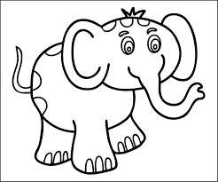 tranh tô màu con voi- chủ đề động vật