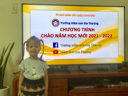 Các bạn nhỏ lớp MGB C2 Tham dự lễ khai giảng đặc biệt, năm học 2021-2022.