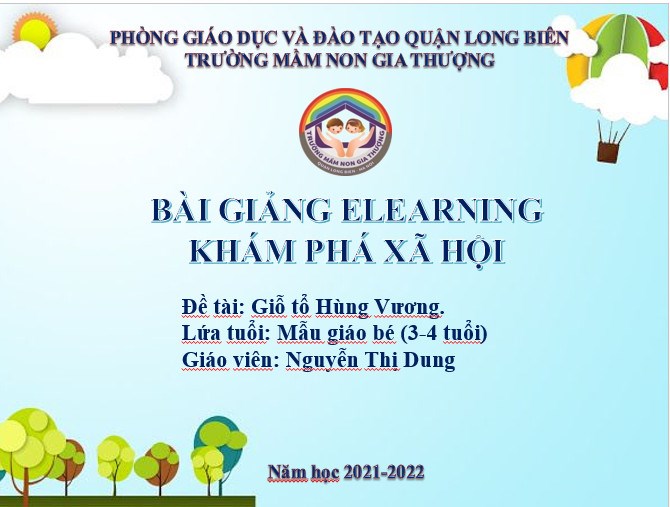 BGE_KPXH: Giỗ tổ Hùng Vương_ GV Nguyễn Thị Dung